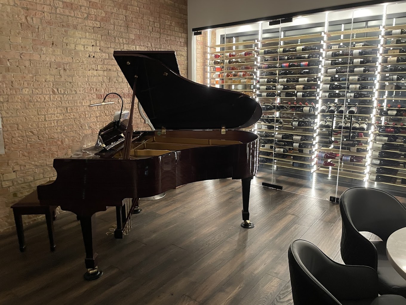 The Tasting Room's modern wine bar setting
